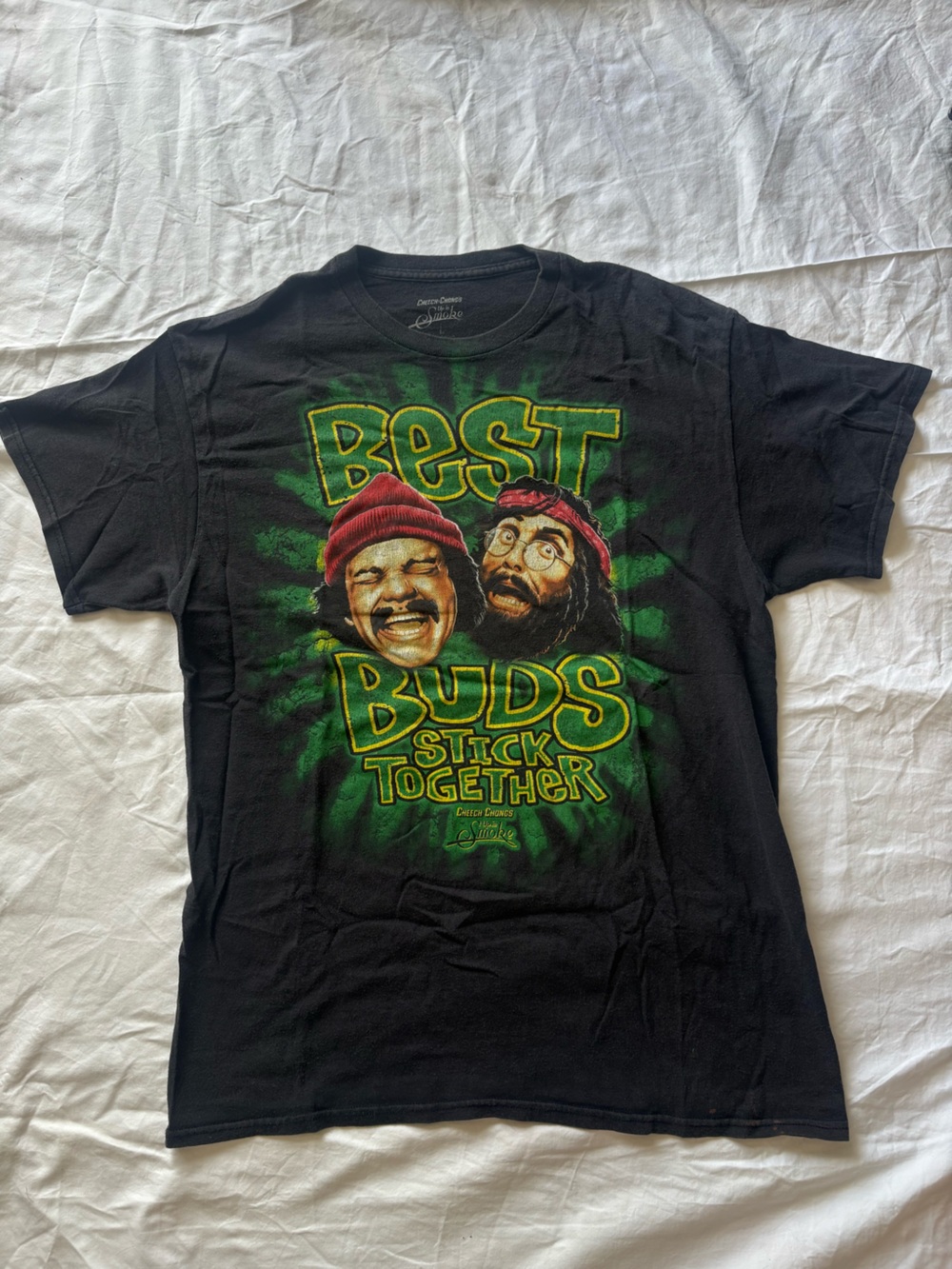 Vintage Black "Best Buds Stuck Together" Graphic Tee